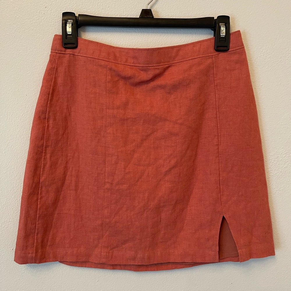 Abercrombie & Fitch Linen Coral Skirt